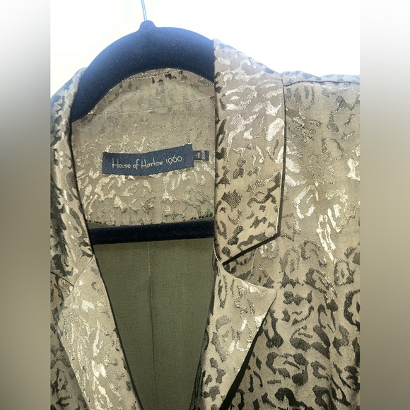 House of Harlow 1960 Milani Mini Dress in Olive Green Sz L - Picture 2 of 3